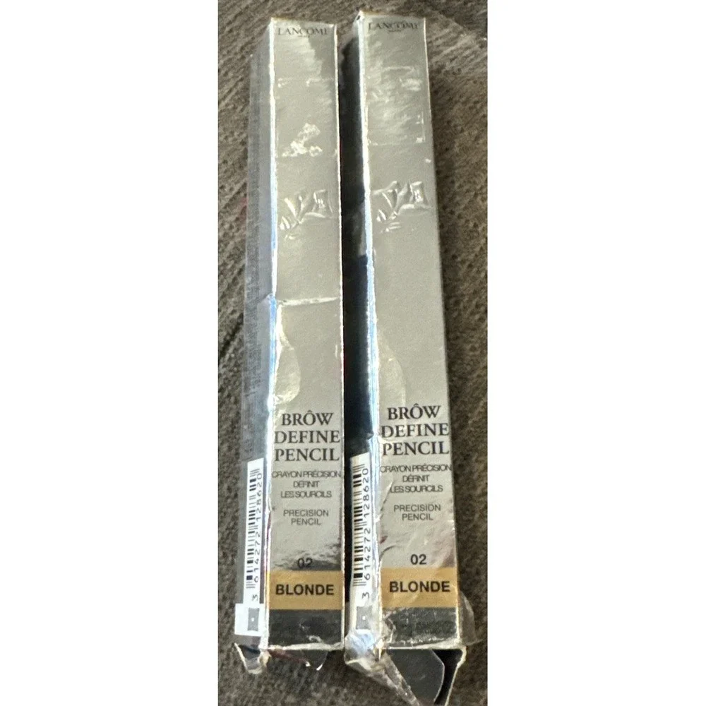 2 X Lancome Brow Define Pencil Crayon Precision Definit 02 Blonde 90 mg .003 oz